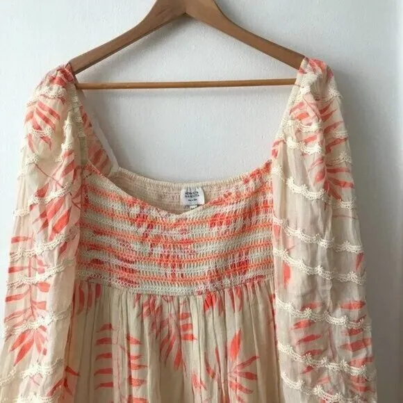 Hemant &amp; Nandita Dream Smocked Babydoll Tiered Mini Dress