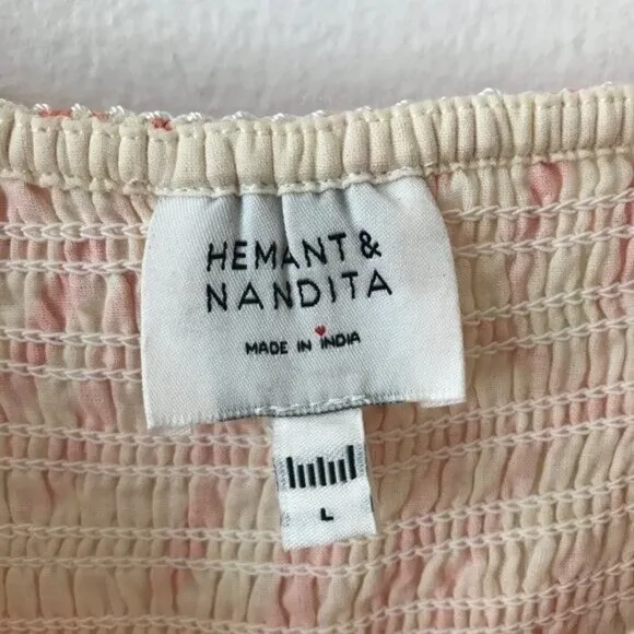 Hemant &amp; Nandita Dream Smocked Babydoll Tiered Mini Dress