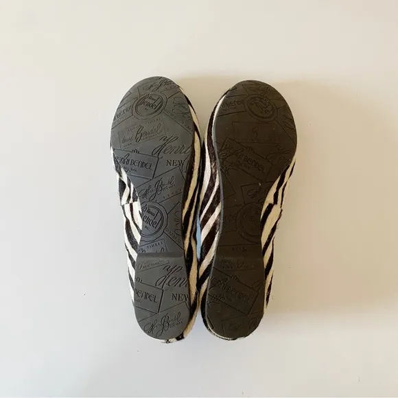 Henri Bendel Sole Ambition Zebra Calf Hair Loafers