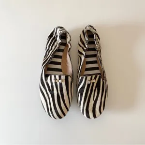 Henri Bendel Sole Ambition Zebra Calf Hair Loafers