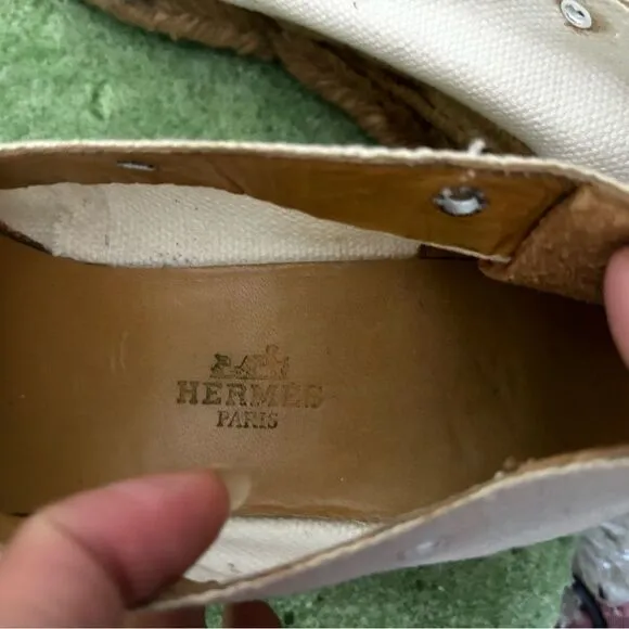Hermes Espadrilles insect flats classic loafers rare vintage shoes bug slide ins