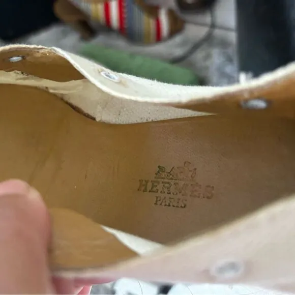Hermes Espadrilles insect flats classic loafers rare vintage shoes bug slide ins