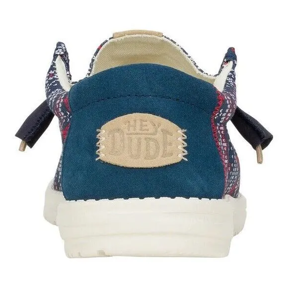 Hey Dude Wally Mens 11 Navy Winter Ugly Sweater Christmas Slip On Shoes Loafers