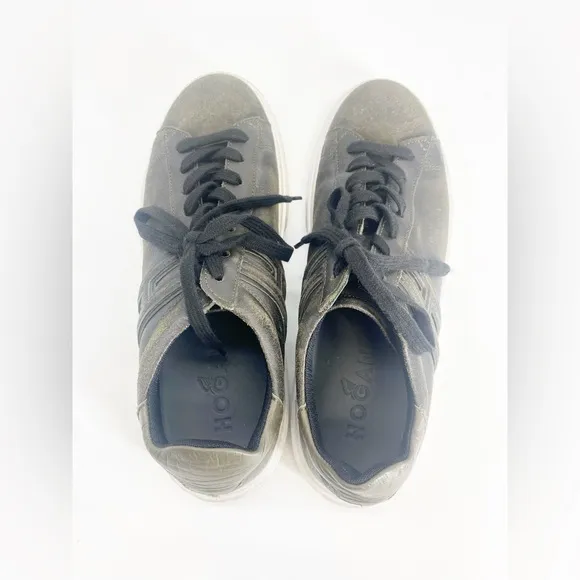 Hogan H340 Vintage Leather Sneakers Sz 7.5