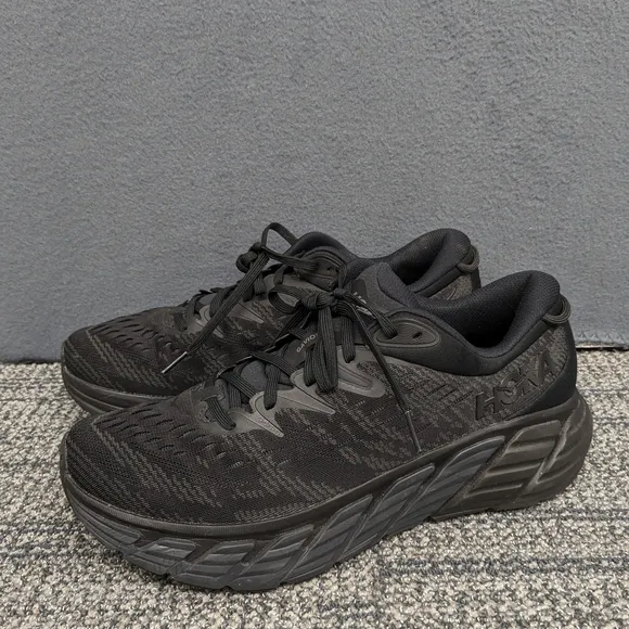 Hoka Gaviota 4 Mens Black Running Sneakers Size 12B