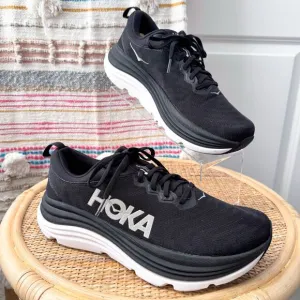 Hoka One One Gaviota 5 Black White Road Running Sneakers Women’s Size 10.5