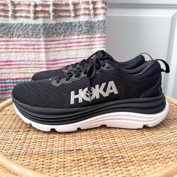 Hoka One One Gaviota 5 Black White Road Running Sneakers Women’s Size 10.5