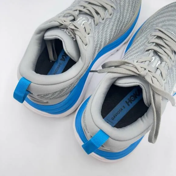 Hoka One One Gaviota 5 Limestone Diva Blue Road Running Sneakers Men’s 8 Wide