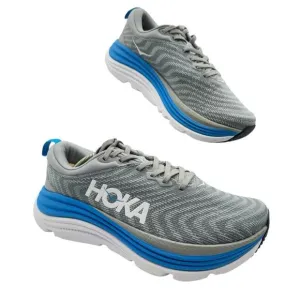 Hoka One One Gaviota 5 Limestone Diva Blue Road Running Sneakers Men’s 8 Wide