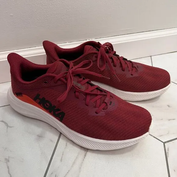 Hoka One One Solimar Running Shoe in Cabernet/Red Alert Size 11 Mens