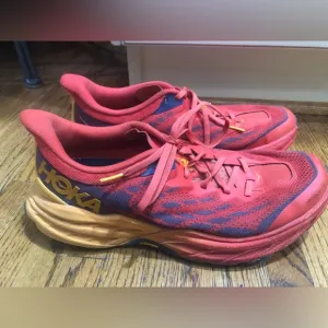 Hoka Speedgoat 5 Red/Yellow Men’s Sneakers Sz 10.5