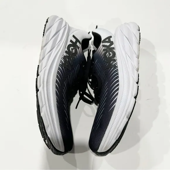 HOKA Womens Rincon 3 Running Sneakers Black White Size 7.5