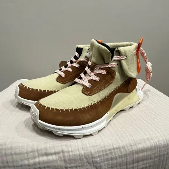 HOLO Wool Felt Hiking Boots Shoes Moccasin Stitch Outdoor Adventure Comfort Sz 9