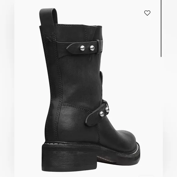 HOST PICK 🎉Rag &amp; Bone Leather and Silver Hardware Pull On Moto Boots