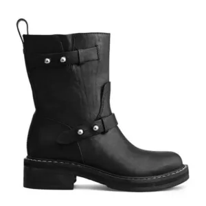 HOST PICK 🎉Rag &amp; Bone Leather and Silver Hardware Pull On Moto Boots