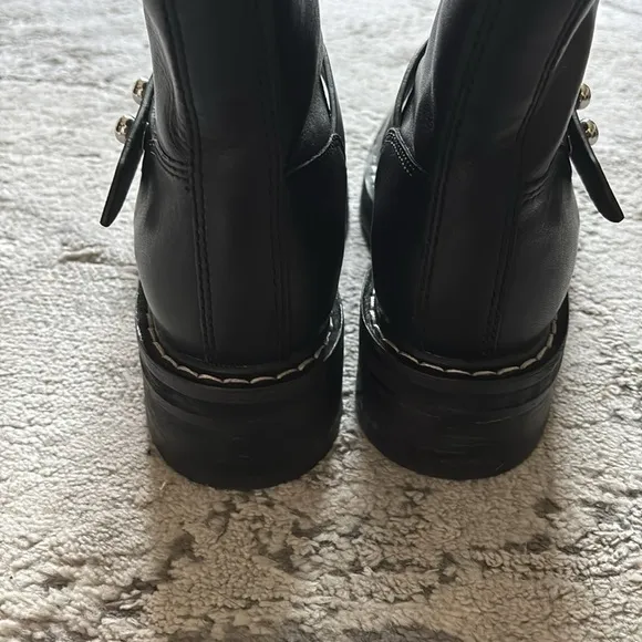 HOST PICK 🎉Rag &amp; Bone Leather and Silver Hardware Pull On Moto Boots