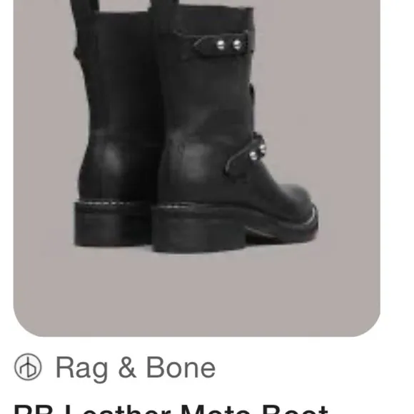 HOST PICK 🎉Rag &amp; Bone Leather and Silver Hardware Pull On Moto Boots