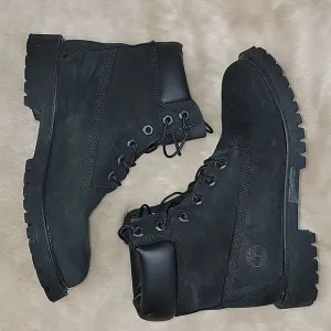 **HOST PICK** TIMBERLAND KIDS' 6” BLACK PREMIUM WATERPROOF CASUAL BOOTS, SIZE 5