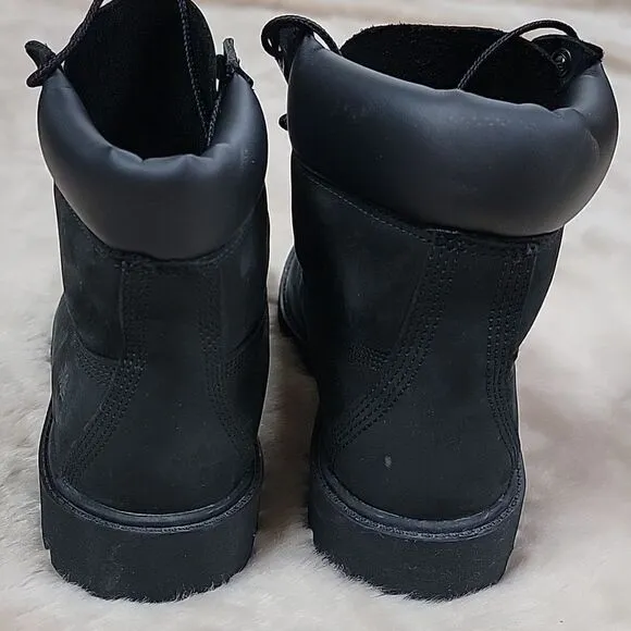 **HOST PICK** TIMBERLAND KIDS' 6” BLACK PREMIUM WATERPROOF CASUAL BOOTS, SIZE 5