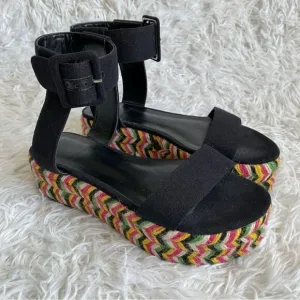 House of Harlow 1960 x REVOLVE Black Aiden Espadrille Sandals Size 6