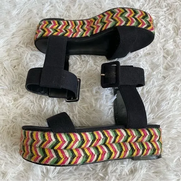 House of Harlow 1960 x REVOLVE Black Aiden Espadrille Sandals Size 6