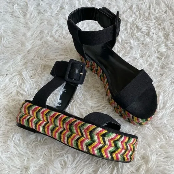 House of Harlow 1960 x REVOLVE Black Aiden Espadrille Sandals Size 6