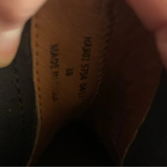 Hudson London Black Leather Pull On Ankle Booties 7.5