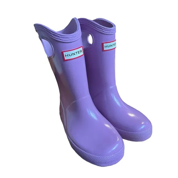 Hunter &quot;Sugar Kelp&quot; Purple Pull-On Rain Boots Size 10B/11G NEW!