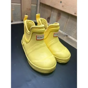 Hunter Kids Yellow Rain Boots Size 7 Pull On
