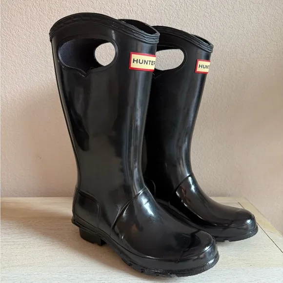 Hunter Original Pull On Big Grab Handle Gloss Rain Boots