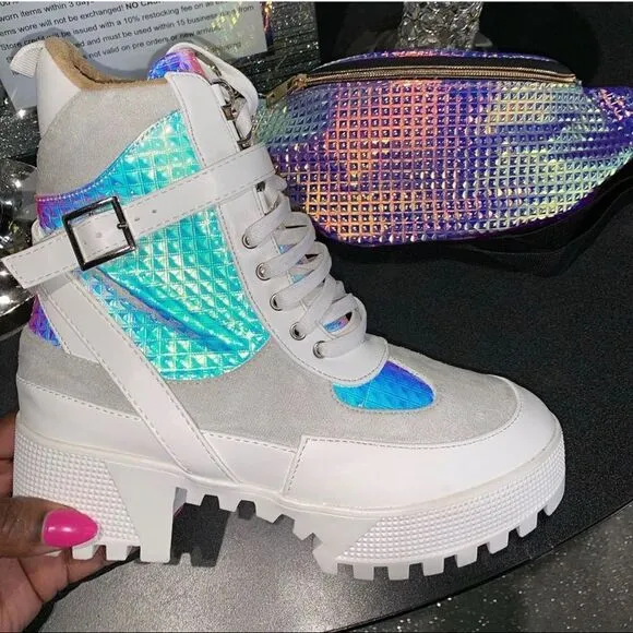 ICEY MERMAID COMBAT BOOTS 🔥