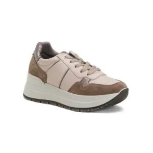 IGI&amp;CO Beige/Brown Made In Italy Leather Sneakers