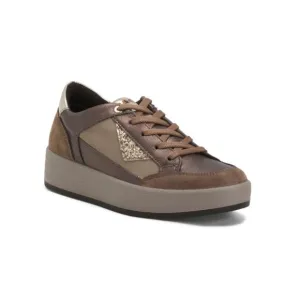 IGI&amp;CO Grey/Brown Made In Italy Leather Sneakers