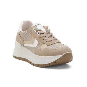 IGI&amp;CO Ivory Made In Italy Suede Laced Up Sneakers