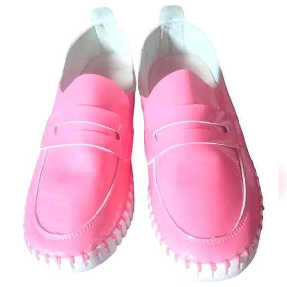 ILSE Jacobson Tulip Patent Rose Penny Loafer Strap Round Toes Loafers Sz EU 38