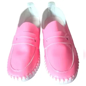 ILSE Jacobson Tulip Patent Rose Penny Loafer Strap Round Toes Loafers Sz EU 38