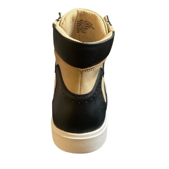 INC International Concepts‎ Men High Top Sneakers Keanu Black/Tan Sz 10.5M