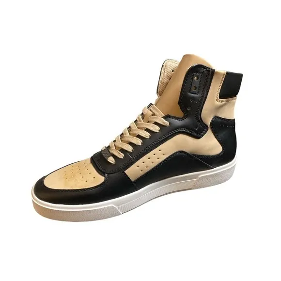 INC International Concepts‎ Men High Top Sneakers Keanu Black/Tan Sz 10.5M