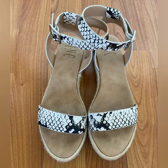 INC International Concepts - Snakeskin Platform Sandals - Size 6