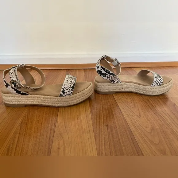 INC International Concepts - Snakeskin Platform Sandals - Size 6