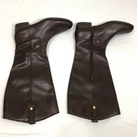 I.N.C. International ConceptsFawne Wide-Calf Leather Knee High Boots Size 12