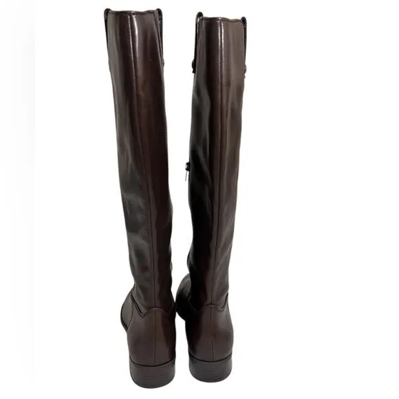 I.N.C. International ConceptsFawne Wide-Calf Leather Knee High Boots Size 12