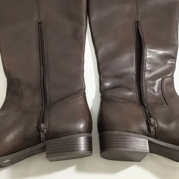 I.N.C. International ConceptsFawne Wide-Calf Leather Knee High Boots Size 12