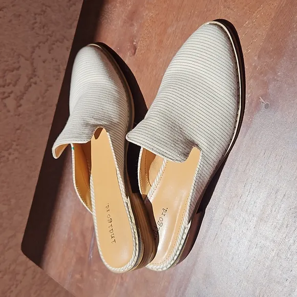 Indigo hayze mules slip on flats