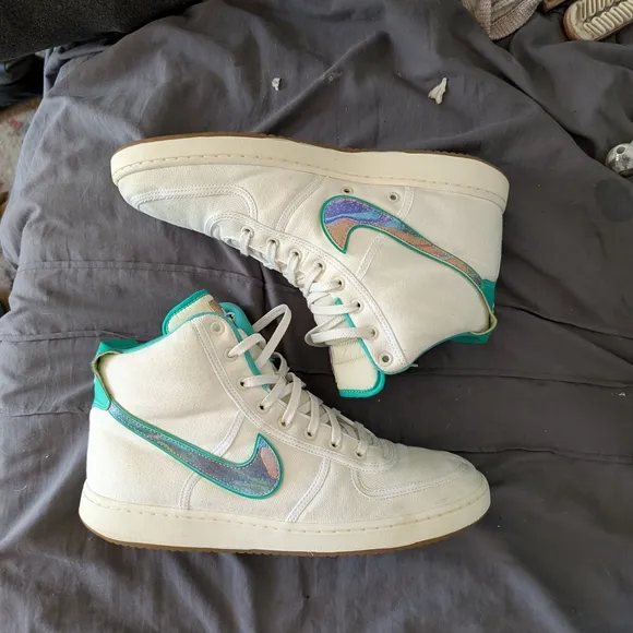 Iridescent Swoosh High-Top Sneakers