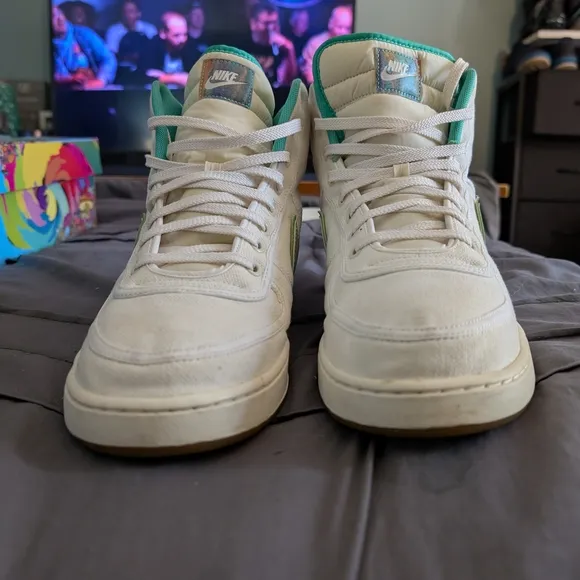 Iridescent Swoosh High-Top Sneakers