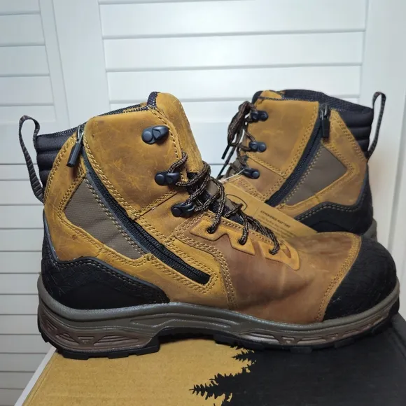 Irish Setter Kasota Waterproof Leather Safety Toe Side-Zip Boot Men Size 11.5 D