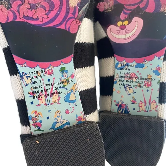 Irregular Choice’s “Alice in Wonderland” collection: Cheshire CATS flats 37 6.5