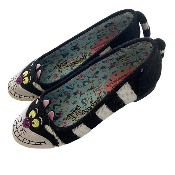 Irregular Choice’s “Alice in Wonderland” collection: Cheshire CATS flats 37 6.5