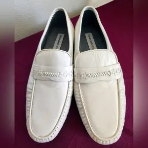 Irvine Park Men's White Leather Loafer Sz 8.5 M (EUC)